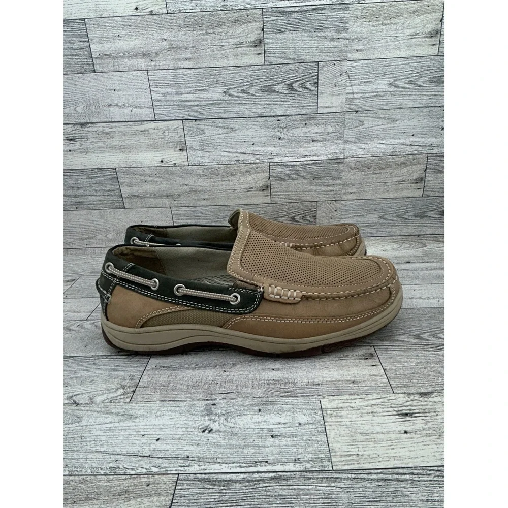 Bass Mens Sparrow Leather Upper Boat Shoes Loafers Casual Slip‎ On Size 9M